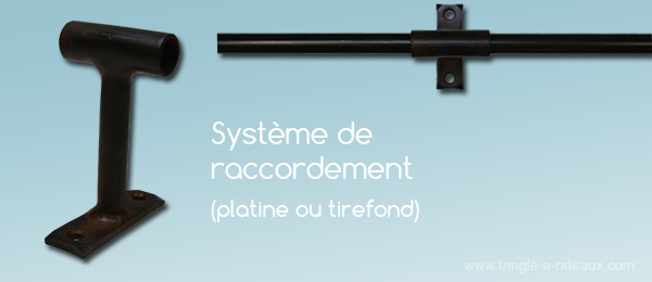 Système de raccordement pour tringle à rideaux sur mesure en fer forgé - tringle-a-rideaux.com tringle à rideaux sur mesure